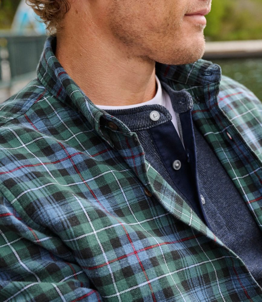 Men's Sunwashed Twill Shirt, Slightly Fitted Untucked Fit, Deep Blue, small image number 8