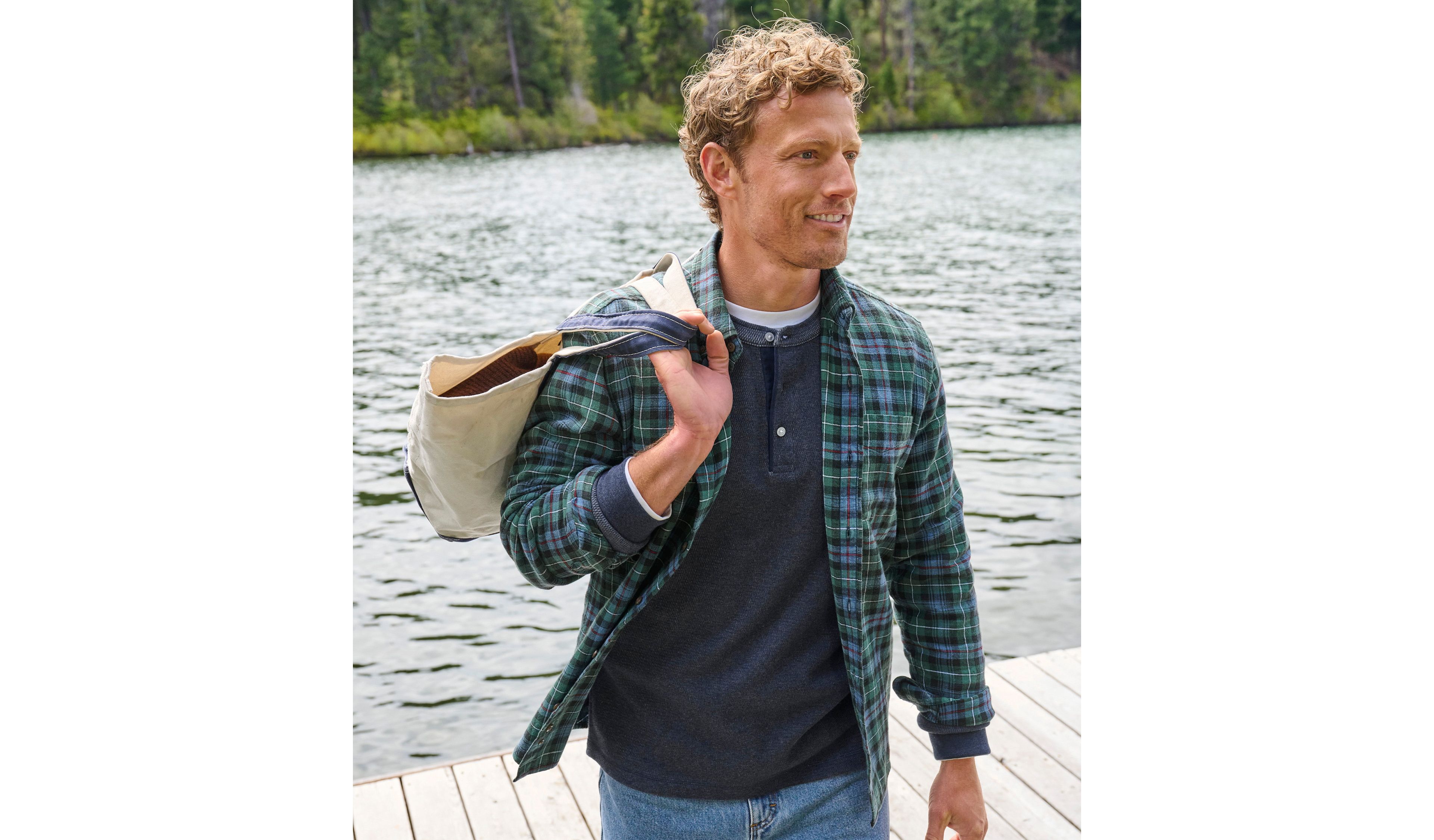 Men's Sunwashed Twill Shirt, Slightly Fitted