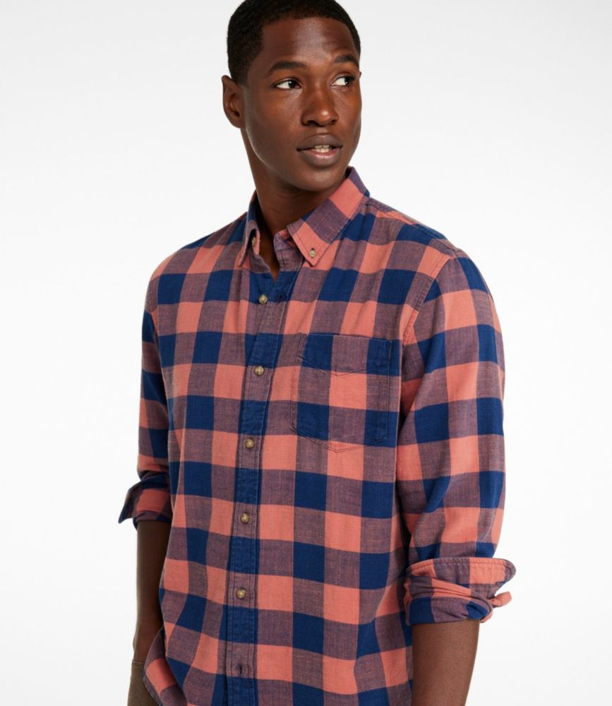 Men's Sunwashed Twill Shirt, Slightly Fitted Untucked Fit