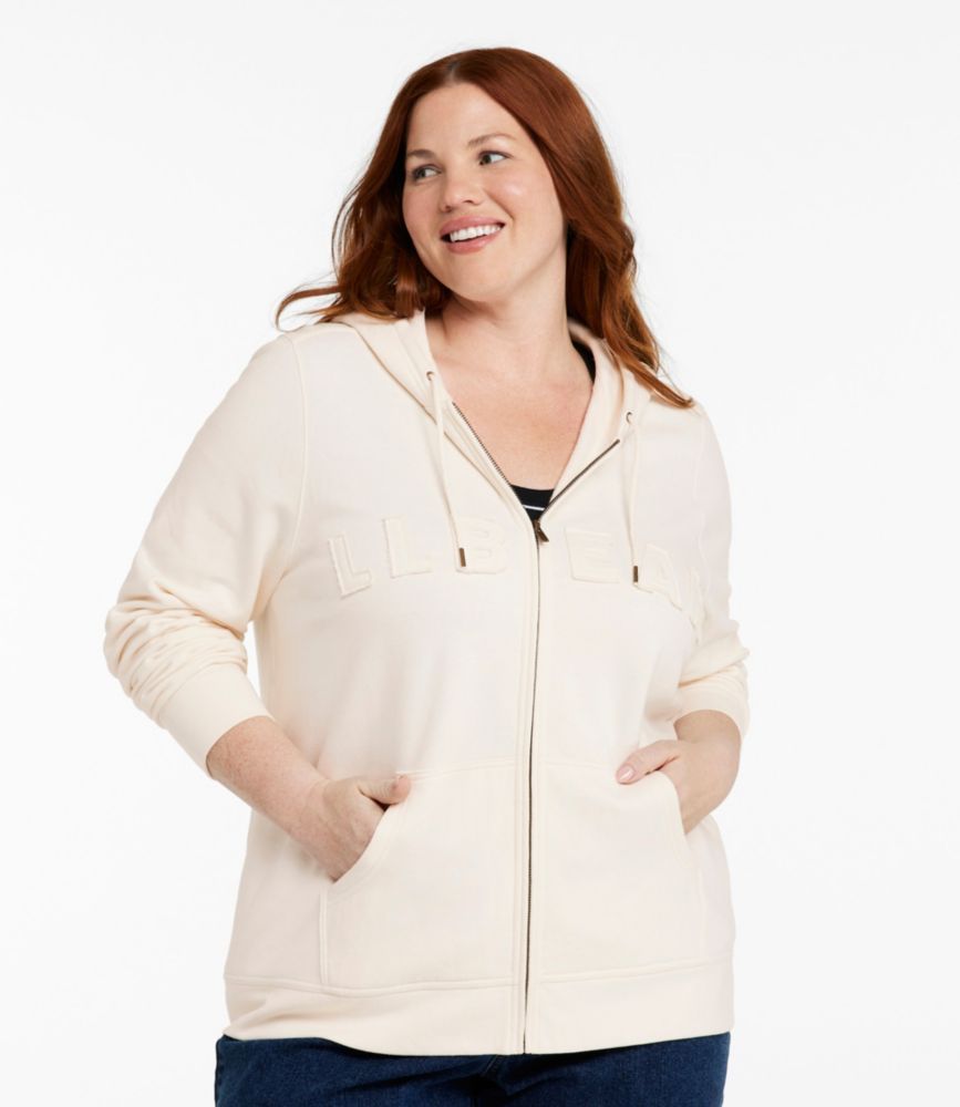 Women's L.L.Bean 1912 Sweatshirt, Full-Zip Hooded Logo, Red Chestnut Heather/L. L. Bean, small image number 2