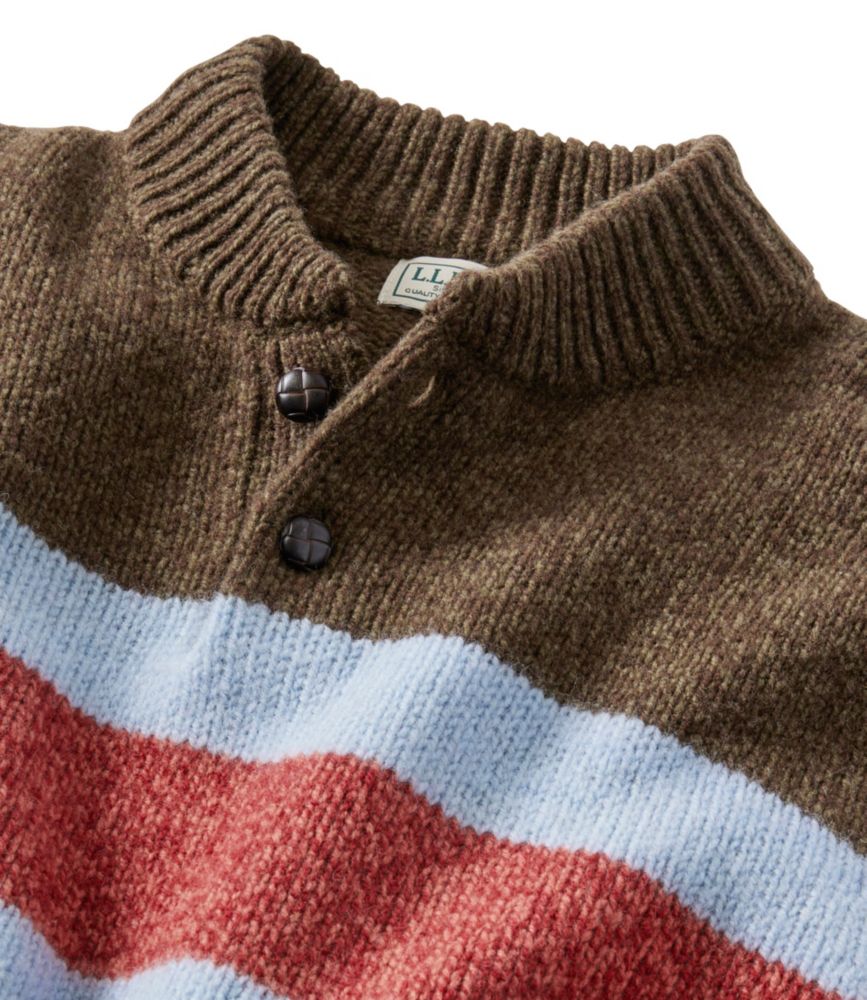 Men's L.L.Bean Classic Ragg Wool Sweater, Henley, Stripe