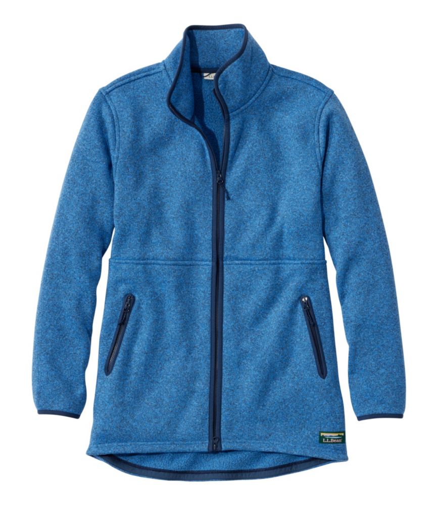 Women's Bean's Sweater Fleece Full-Zip Coat, Ocean Blue, small image number 1