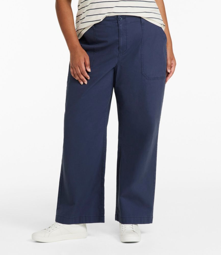 Women's 207 Vintage Cotton Canvas Pants, High-Rise Wide-Leg, Thyme, small image number 2