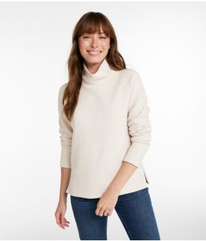 Women's Lakewashed Double-Knit Funnelneck, New