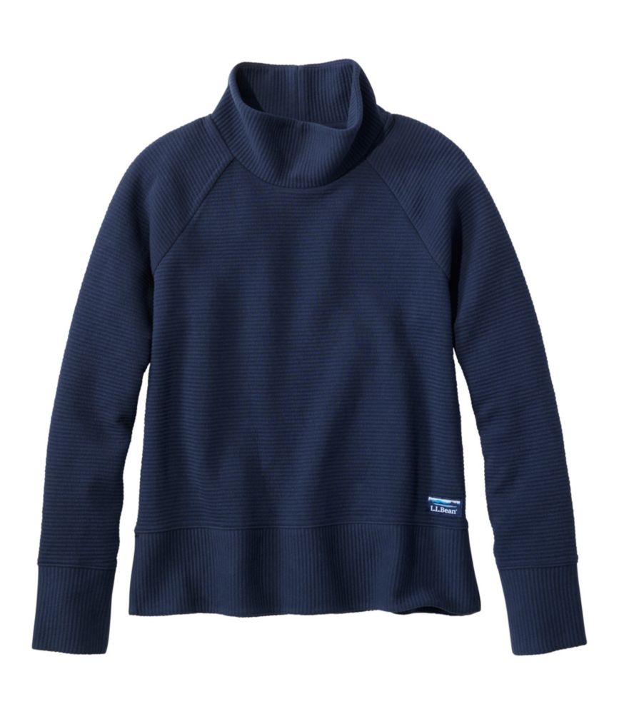 Women's Lakewashed Double-Knit Funnelneck, Classic Navy, small image number 1