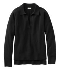 Women's Cotton/Cashmere Sweater, Polo