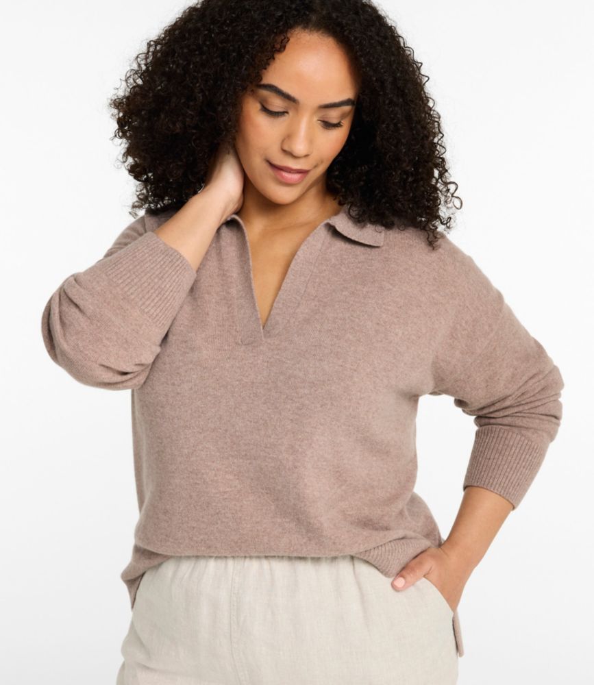 Women's Classic Cashmere Sweater, Relaxed Polo