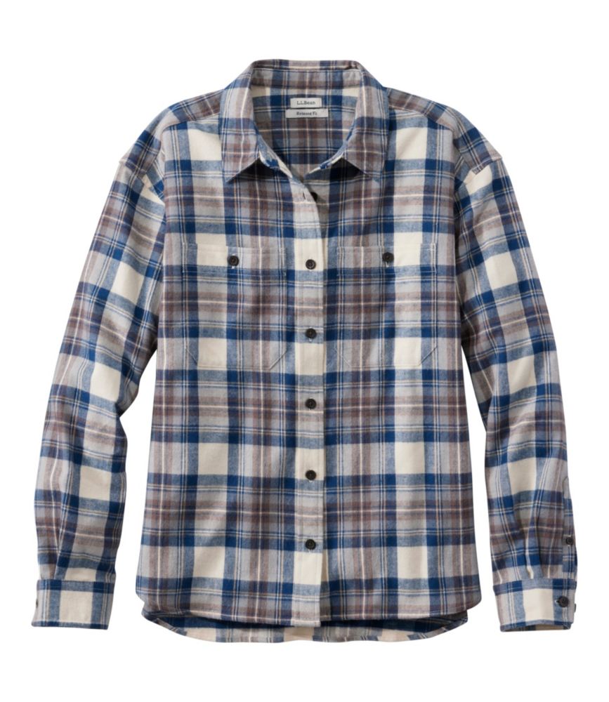 Women's Scotch Plaid Flannel Shirt, Boyfriend