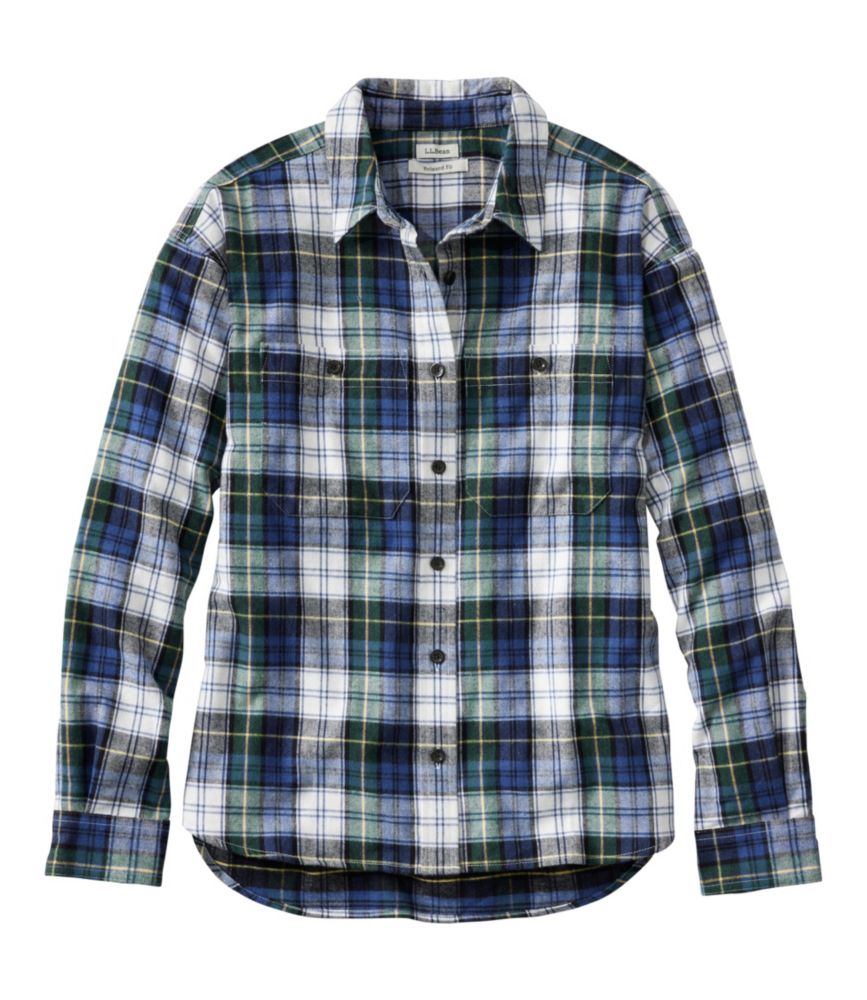 Women's Scotch Plaid Flannel Shirt, Boyfriend