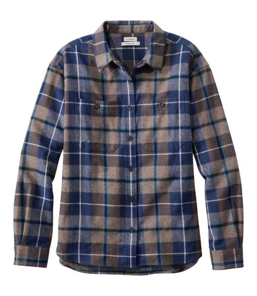 Women's Scotch Plaid Flannel Shirt, Boyfriend