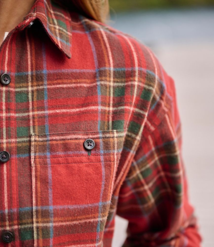 Women's Scotch Plaid Flannel Shirt, Boyfriend