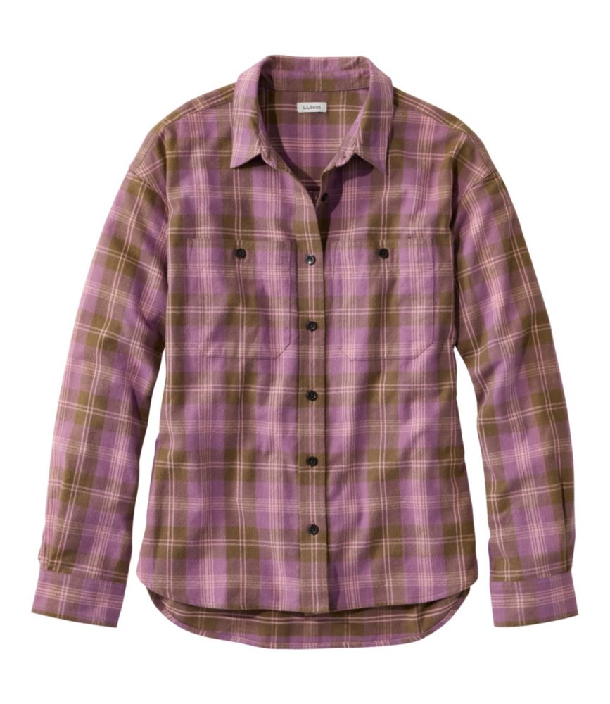 Women's Scotch Plaid Flannel Shirt, Boyfriend, Washed Angus, small image number 1