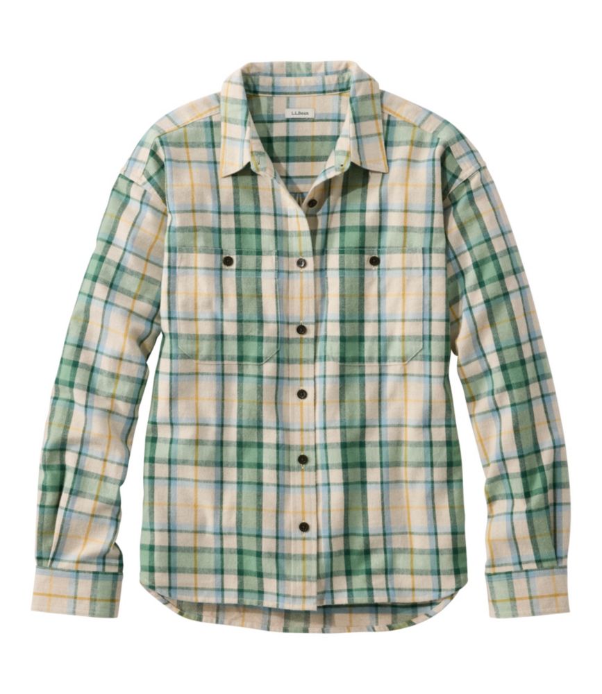Women's Scotch Plaid Flannel Shirt, Boyfriend