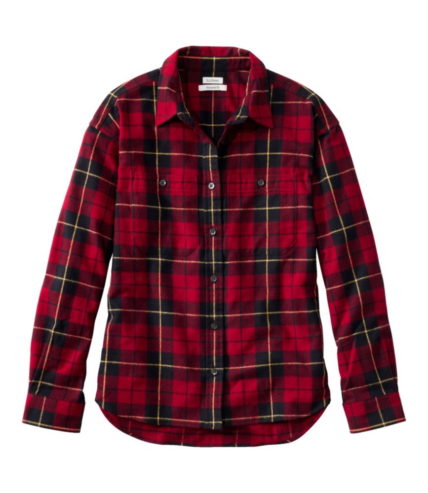 Women's Scotch Plaid Flannel Shirt, Boyfriend