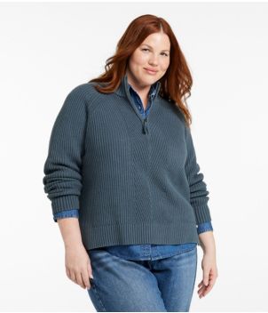 Women's Mariner Shaker Sweater, Quarter-Zip, New