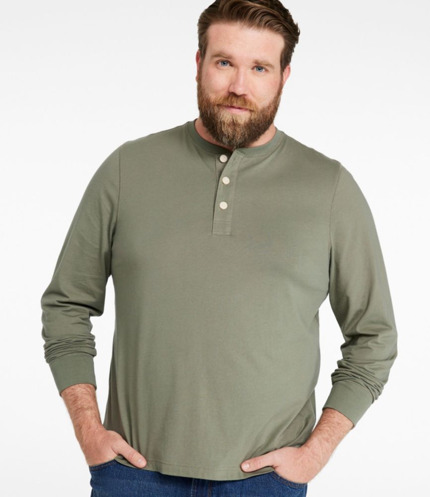 Men's Signature Northwoods Henley, Long-Sleeve, Brassy Olive, small image number 4