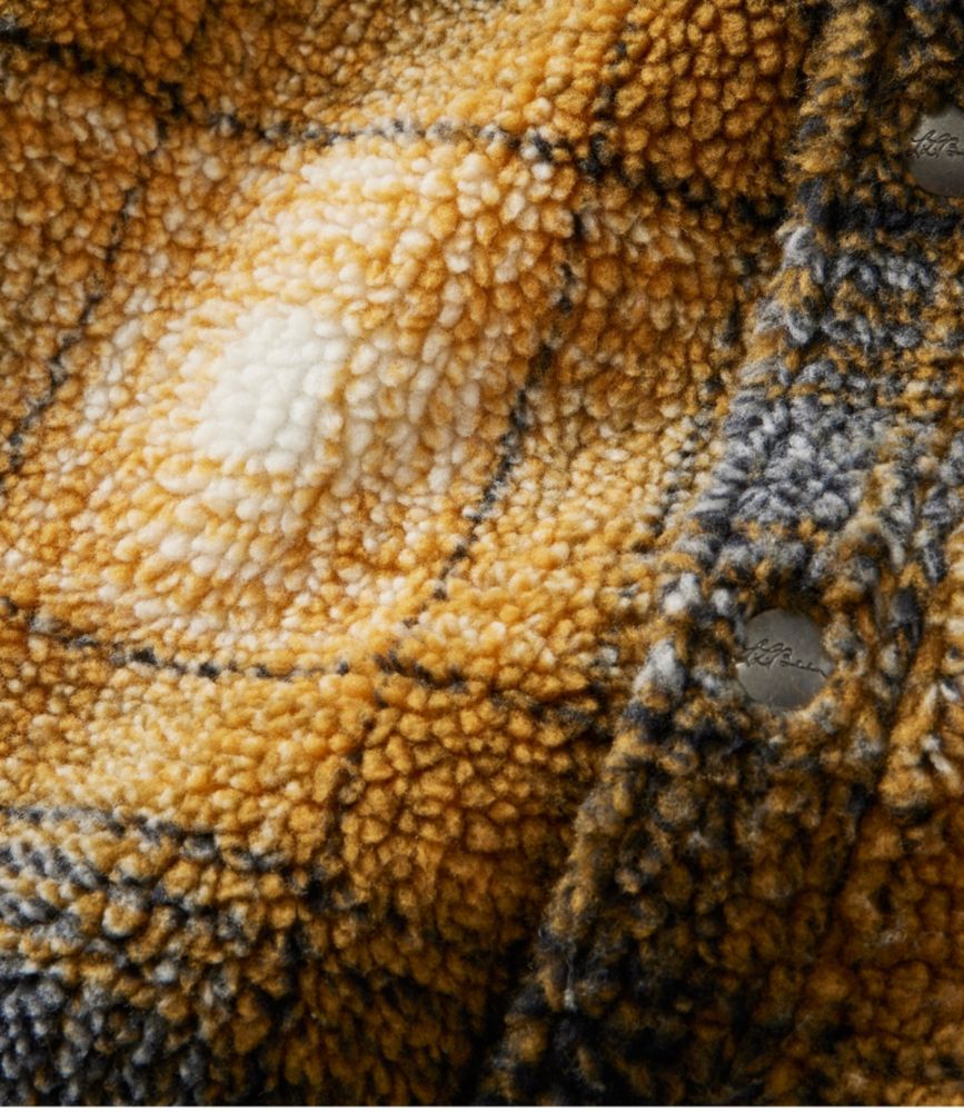 Men's Signature Mixed Media Fleece Shirt Jacket, Plaid