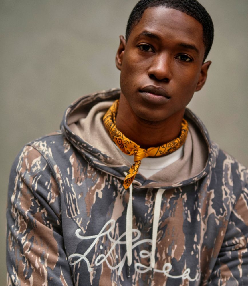 Men's Signature Camp Hoodie Sweatshirt, Print