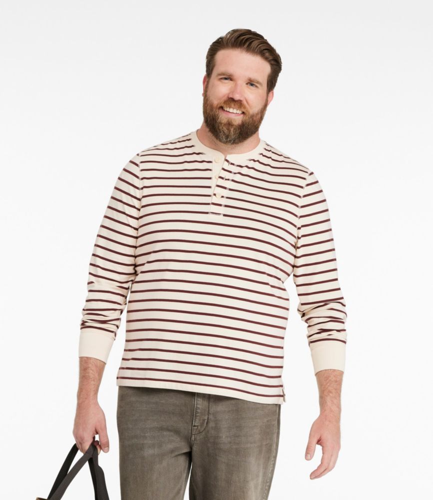 Men's Signature Northwoods Henley, Long-Sleeve, Stripe, Natural, small image number 4