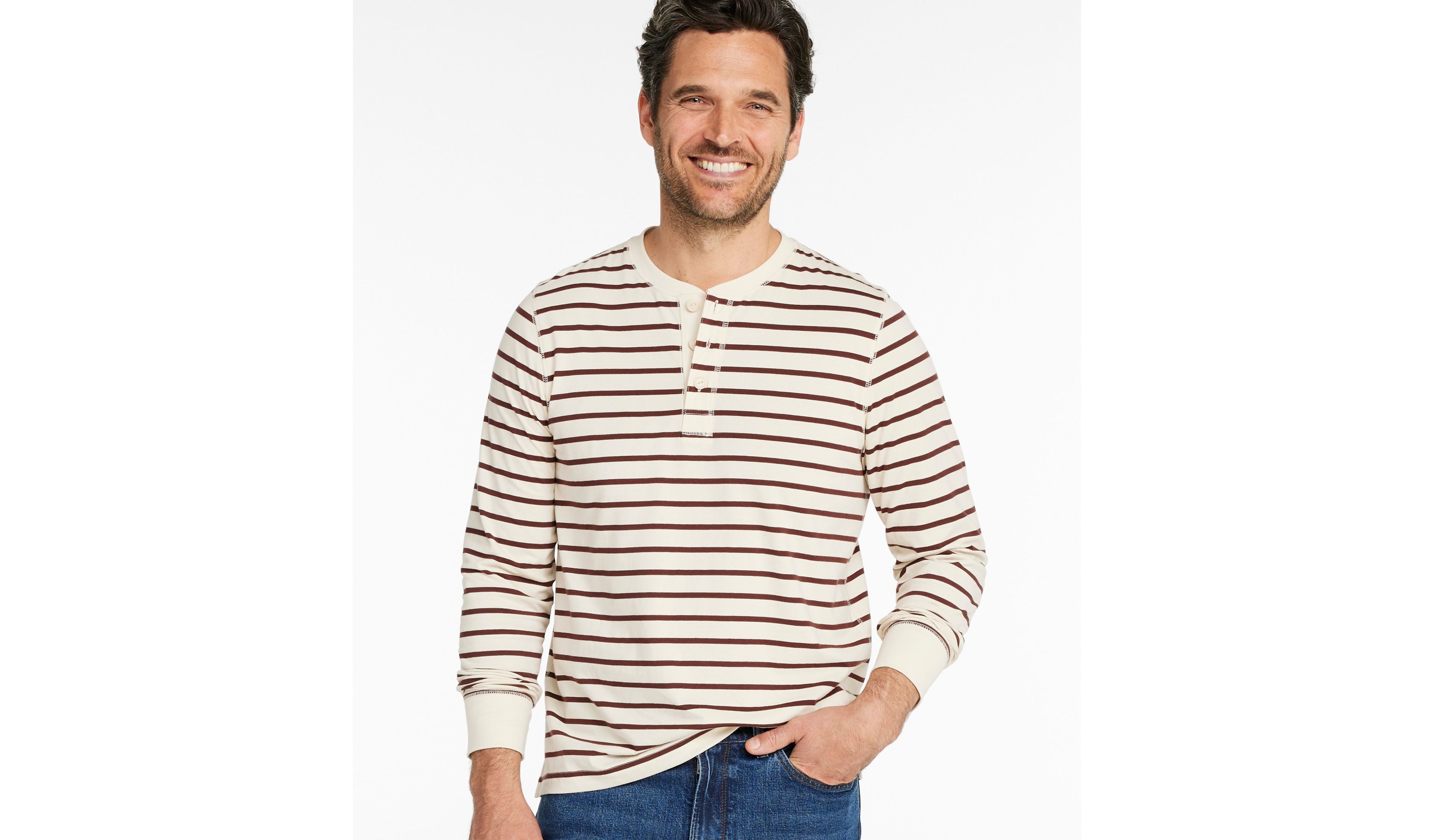 Men's Signature Northwoods Henley, Stripe