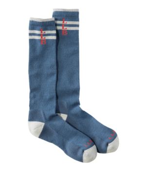 Adults' Katahdin Over the Calf Hiker Socks, Mountain Stripe, New