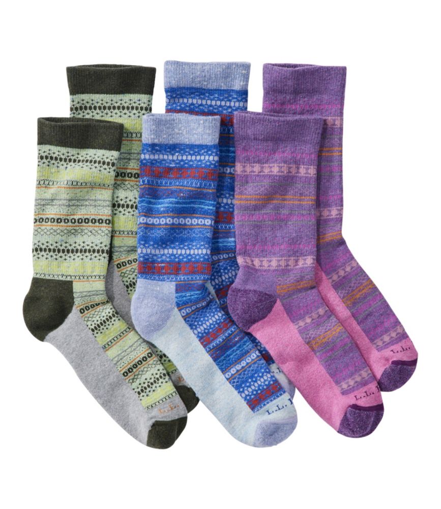 Adults' Wicked Soft Cotton Socks Fair Isle Gift Set, 3-Pack