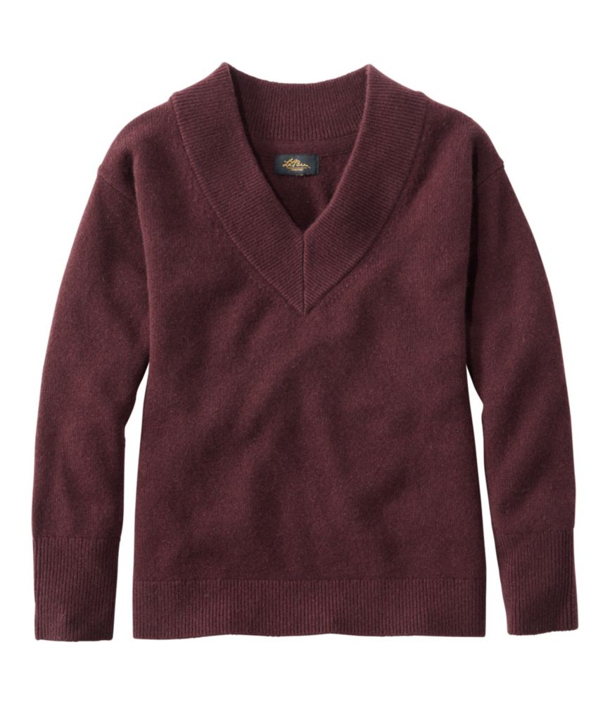 Women's Signature Premium Essential Cashmere Sweater, Relaxed V-Neck