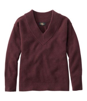 Women's Signature Premium Essential Cashmere Sweater, Relaxed V-Neck, New