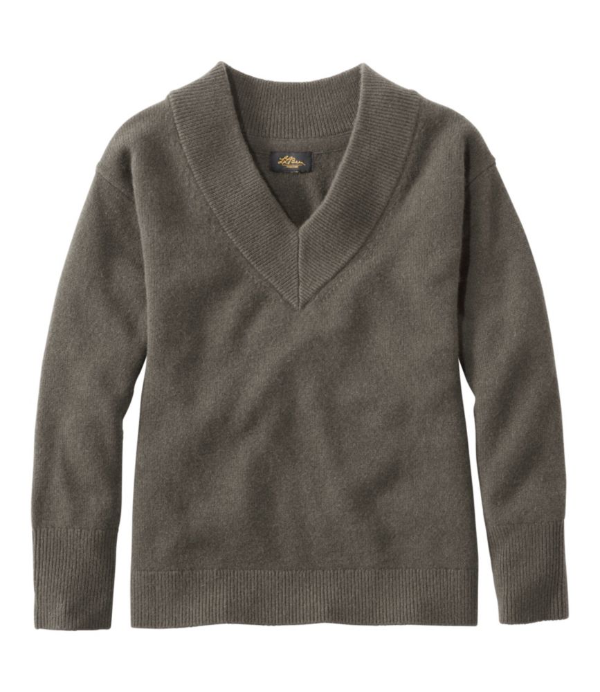 Women's Signature Premium Essential Cashmere Sweater, Relaxed V-Neck