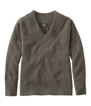 Women's Signature Premium Essential Cashmere Sweater, Relaxed V-Neck, New