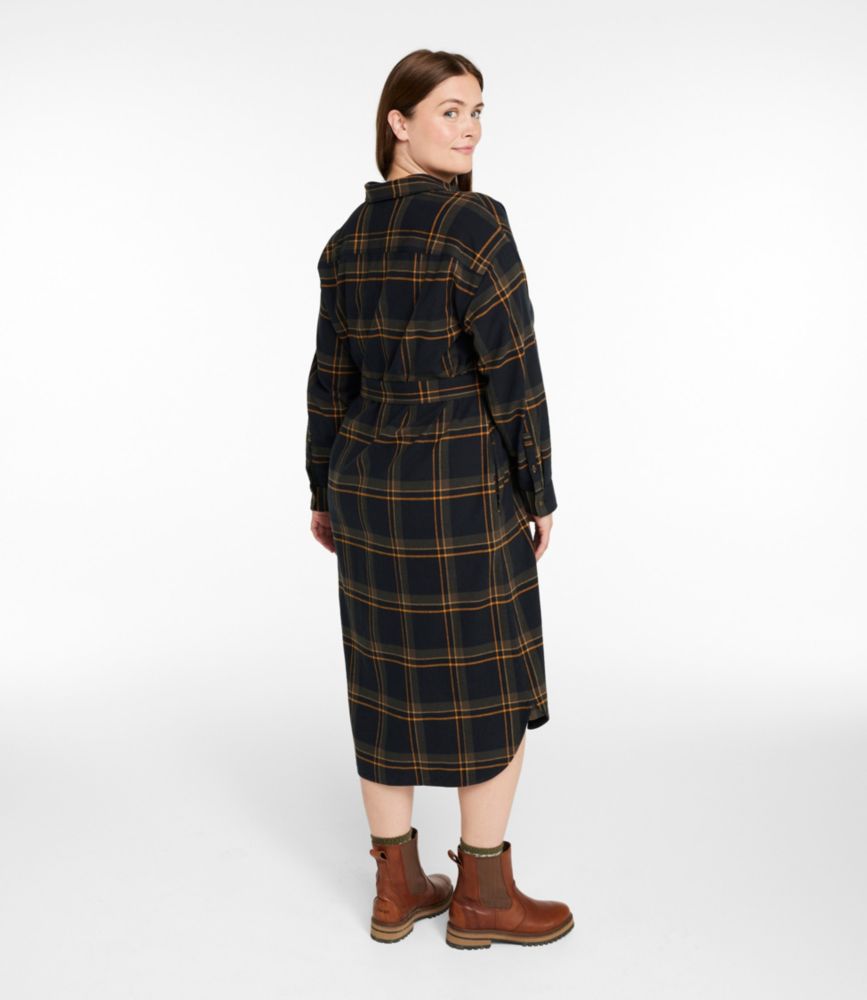 Women's Signature Camp Flannel Midi Dress, Vintage Plum Plaid, small image number 3