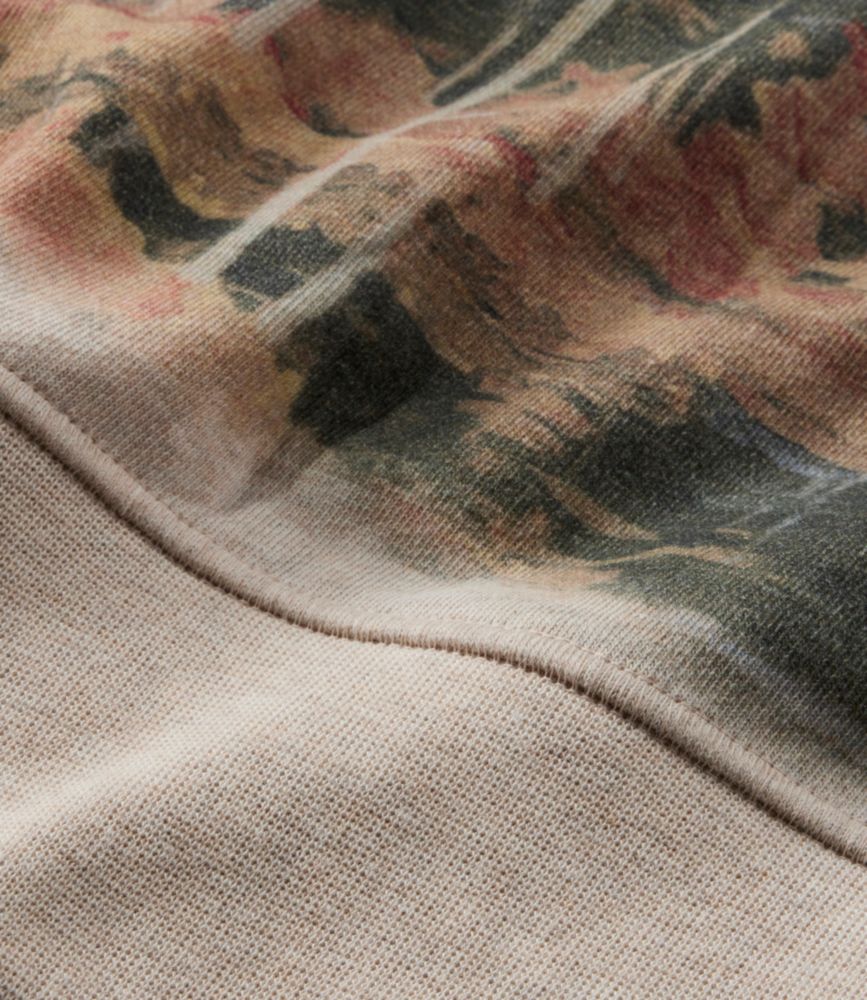 Women's Signature Camp Sweatshirt, Crewneck Print, Oatmeal Heather Mountain Scenic, small image number 5