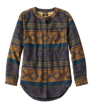 Women's Signature 1933 Collarless Chamois Tunic, Plaid, New