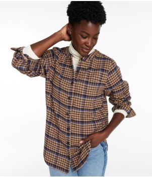 Women's Signature 1933 Collarless Chamois Tunic, Plaid, New