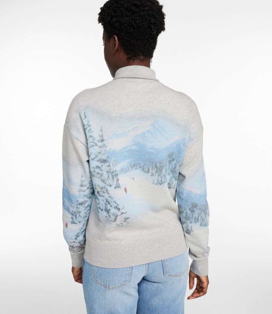 Women's Signature Camp Sweatshirt, Mockneck Print