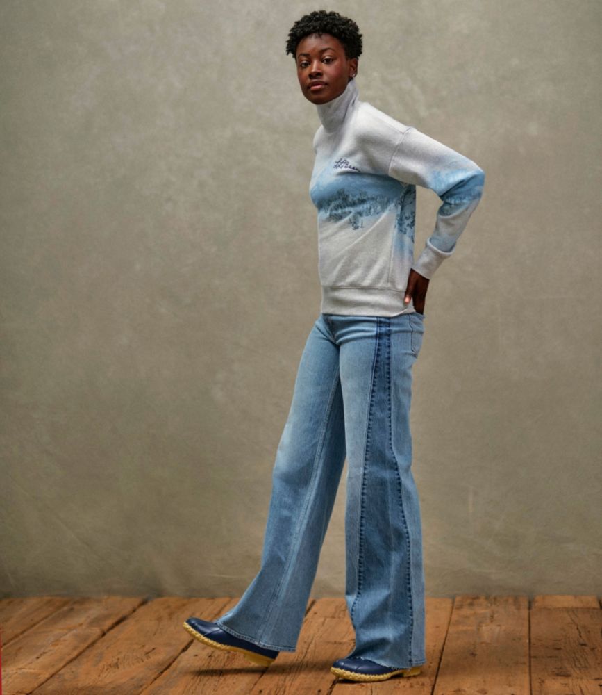 Women's Signature Camp Sweatshirt, Mockneck Print