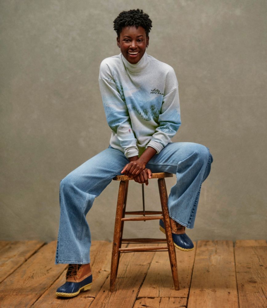 Women's Signature Camp Sweatshirt, Mockneck Print