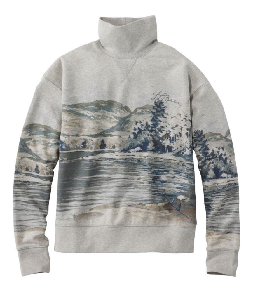 Women's Signature Camp Sweatshirt, Mockneck Print