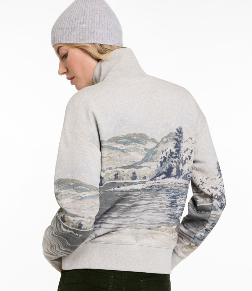 Women's Signature Camp Sweatshirt, Mockneck Print