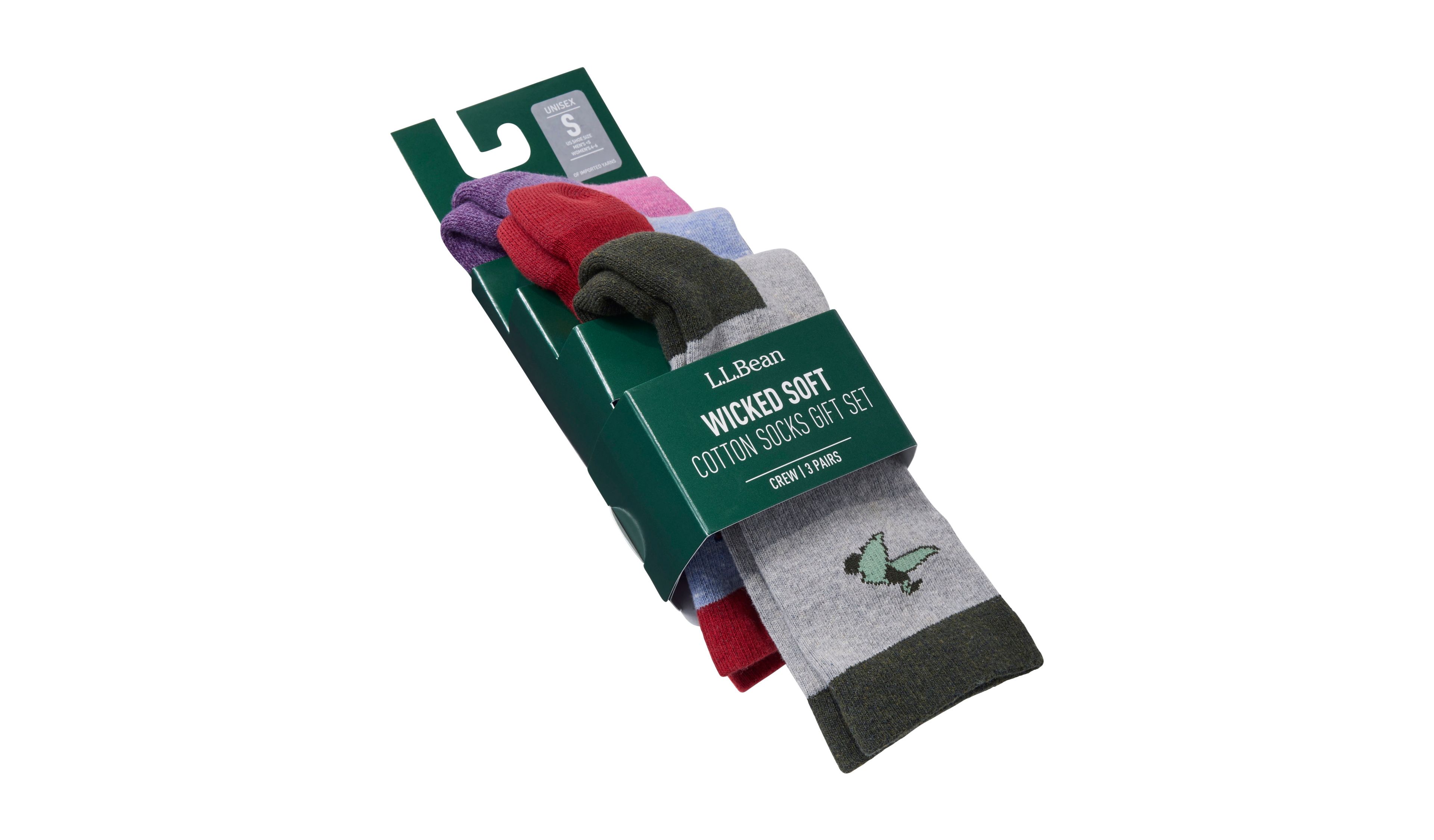 Adults' Wicked Soft Cotton Socks Animal Gift Set, 3-Pack