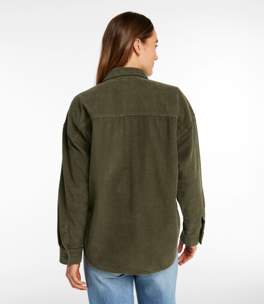 Women's Signature Corduroy Shirt Jac, Dark Loden, small image number 3