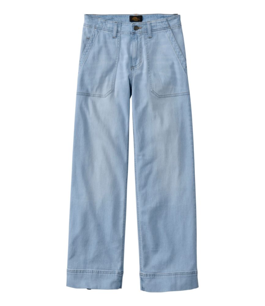 Women's Signature Utility Jeans, Mid-Rise Wide-Leg Ankle