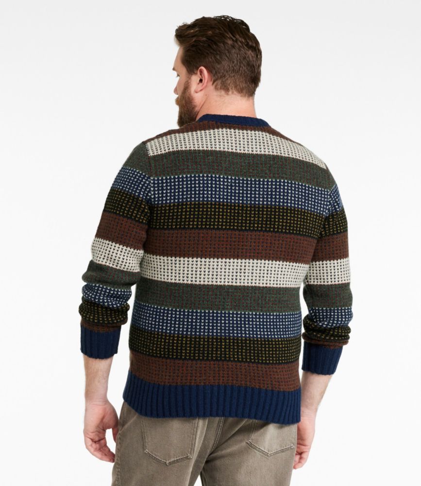 Men's Signature 1980 Matinicus Rock Sweater, Crewneck, Stripe, Navy Birdseye, small image number 5
