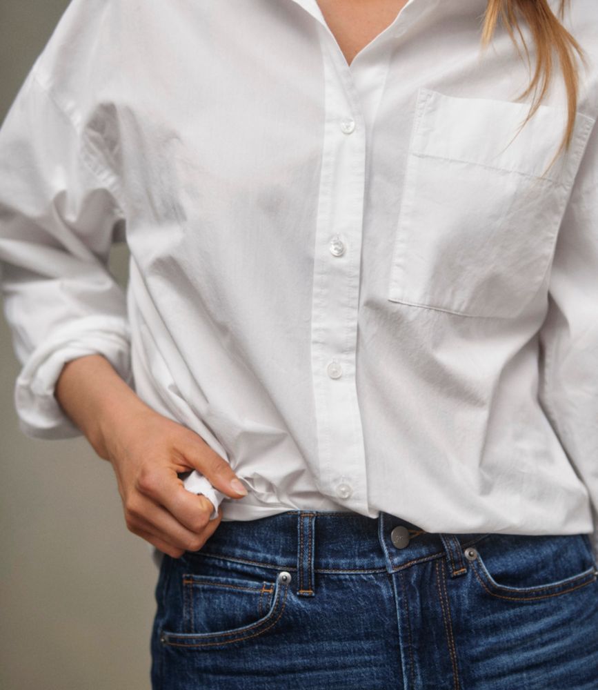 Women's Signature Premium Essential Poplin Shirt, Long-Sleeve