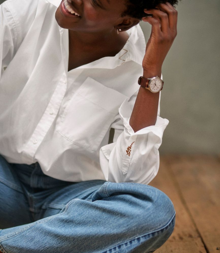 Women's Signature Premium Essential Poplin Shirt, Long-Sleeve