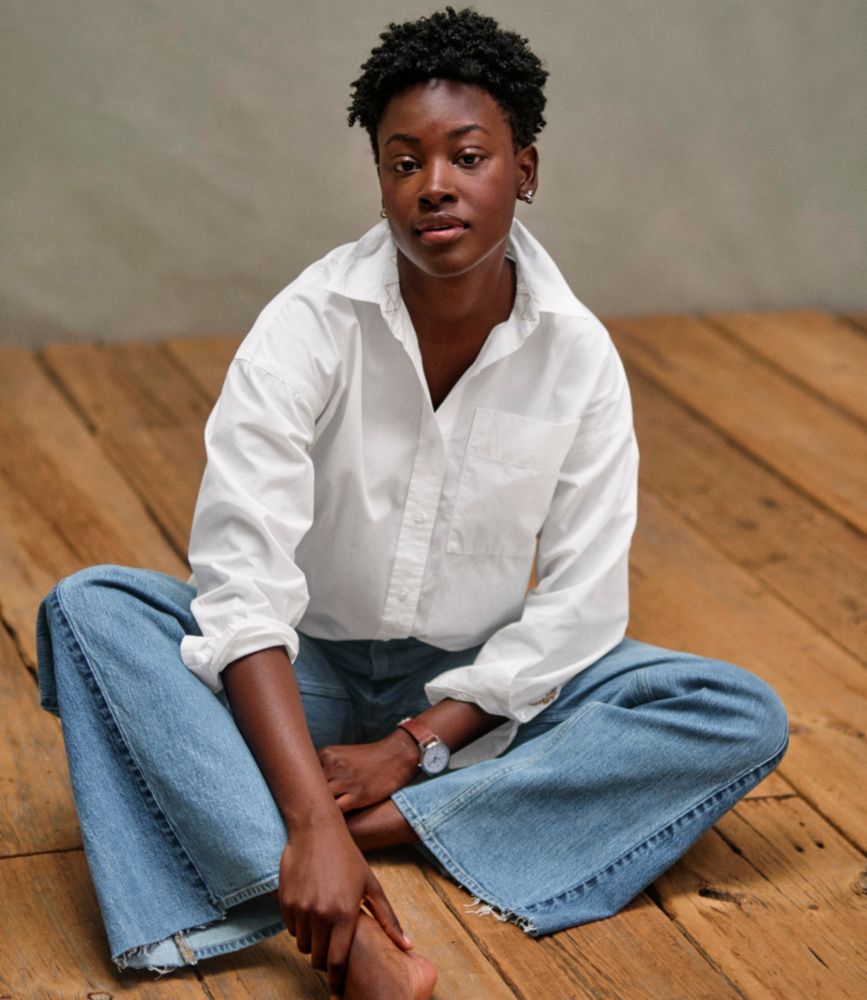 Women's Signature Premium Essential Poplin Shirt, Long-Sleeve