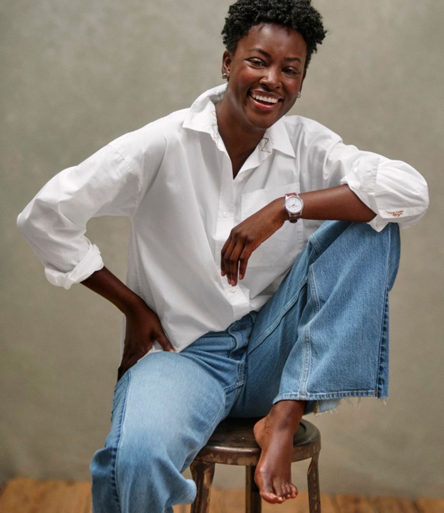 Women's Signature Premium Essential Poplin Shirt, Long-Sleeve