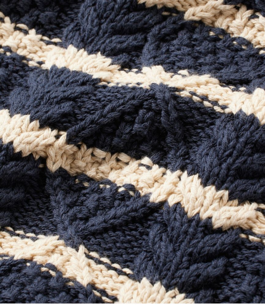 Women's Signature Cotton Fisherman Sweater, Crewneck Stripe