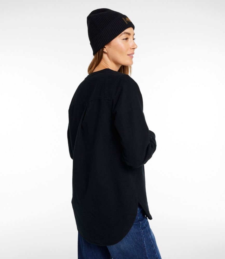 Women's Signature 1933 Collarless Chamois Tunic, Black Slate, small image number 3