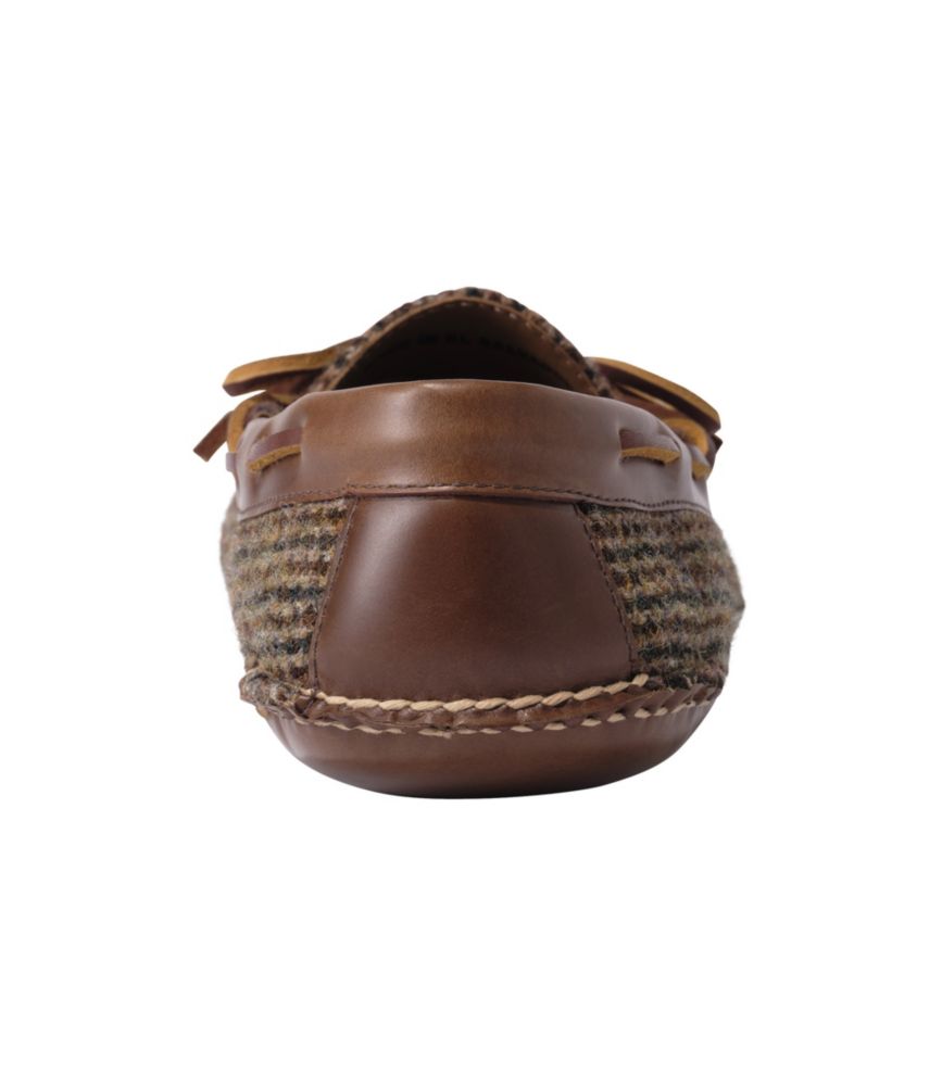 Men's Harris Tweed Double Sole Slippers, Chestnut, small image number 3